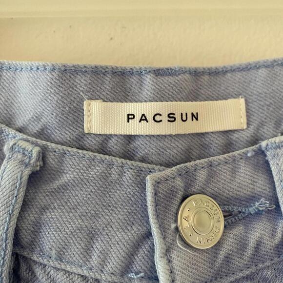 PACSUN blue high rise wide leg pants - Picture 5 of 7